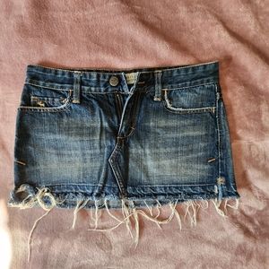 A&F denim mini skirt